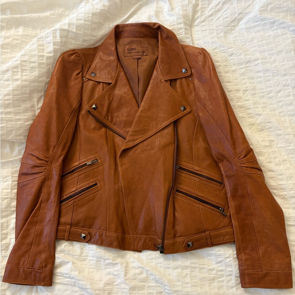 LONE Tan Leather Jacket